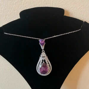 Luxury Sterling Silver 925 CZ Necklace